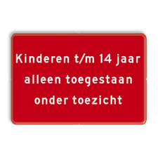 Aluminium informatiebord met een dubbel omgezette rand