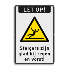 Aluminium informatiebord met dubbel omgezette rand