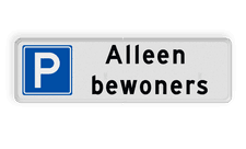 Aluminium informatiebord met een dubbel omgezette rand