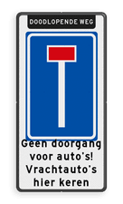 Aluminium informatiebord met een dubbel omgezette rand