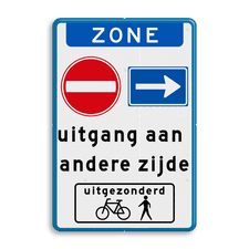Aluminium informatiebord met dubbel omgezette rand