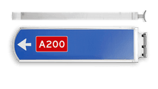 Lichtwegwijzer (LWW) - 230V AC LED - 7m kabel