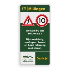 Aluminium bord met een dubbel omgezette rand