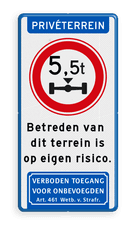 Aluminium informatiebord met een dubbel omgezette rand