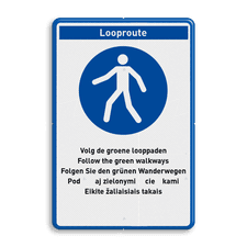 Veiligheidsbord met dubbel omgezette rand