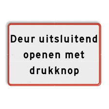 Aluminium informatiebord met een dubbel omgezette rand