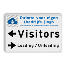 Aluminium informatiebord met een dubbel omgezette rand