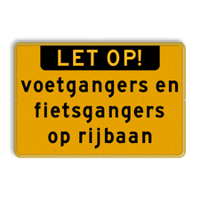 Aluminium informatiebord met een dubbel omgezette rand