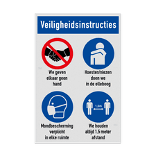 Veiligheidsbord vlak Alupanel (2mm)