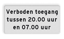 Aluminium informatiebord met een dubbel omgezette rand