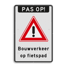 Aluminium informatiebord met dubbel omgezette rand