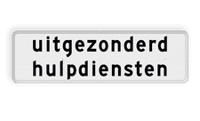 Aluminium informatiebord met een dubbel omgezette rand