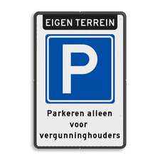 Aluminium informatiebord met dubbel omgezette rand
