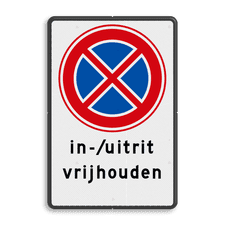 Aluminium informatiebord met dubbel omgezette rand