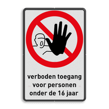Veiligheidsbord met dubbel omgezette rand