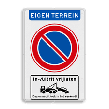 Aluminium informatiebord met dubbel omgezette rand