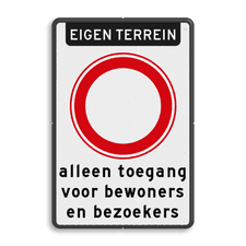 Aluminium informatiebord met dubbel omgezette rand