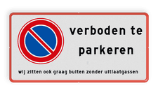 Aluminium informatiebord met een dubbel omgezette rand