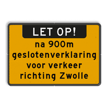 Aluminium informatiebord met een dubbel omgezette rand