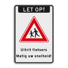 Aluminium informatiebord met dubbel omgezette rand