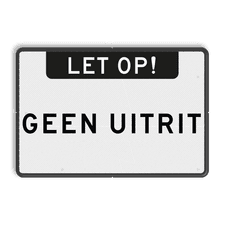 Aluminium informatiebord met een dubbel omgezette rand