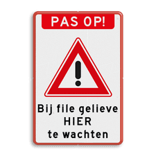 Aluminium informatiebord met dubbel omgezette rand