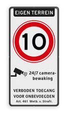 Aluminium informatiebord met een dubbel omgezette rand