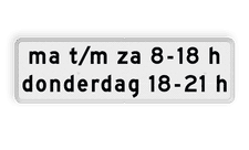 Aluminium informatiebord met een dubbel omgezette rand