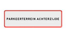 Aluminium informatiebord met een dubbel omgezette rand