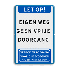 Aluminium informatiebord met dubbel omgezette rand