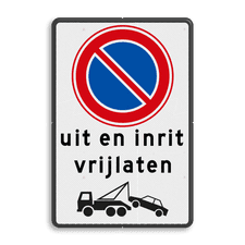 Aluminium informatiebord met een dubbel omgezette rand