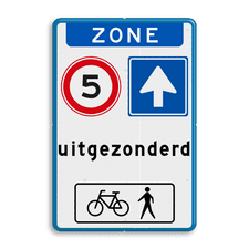 Aluminium informatiebord met dubbel omgezette rand