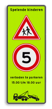 Aluminium informatiebord met een dubbel omgezette rand