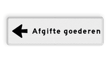 Aluminium informatiebord met een dubbel omgezette rand