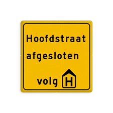 Aluminium omleidingsbord met een dubbel omgezette rand