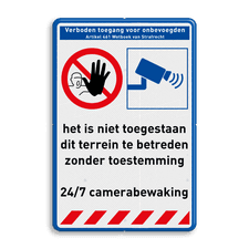 Veiligheidsbord met dubbel omgezette rand