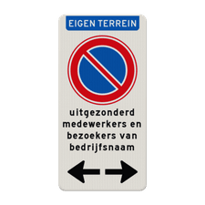Aluminium informatiebord met een dubbel omgezette rand