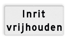 Aluminium informatiebord met een dubbel omgezette rand