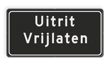 Aluminium informatiebord met een dubbel omgezette rand
