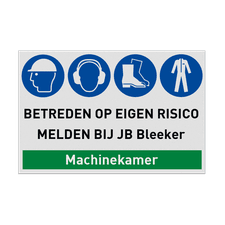 Veiligheidsbord vlak Alupanel (2mm)