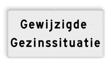 Aluminium informatiebord met een dubbel omgezette rand