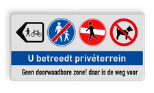 Aluminium informatiebord met een dubbel omgezette rand