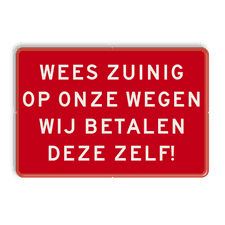 Aluminium informatiebord met een dubbel omgezette rand