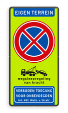 Aluminium informatiebord met een dubbel omgezette rand