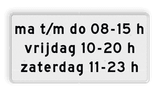 Aluminium informatiebord met een dubbel omgezette rand