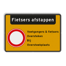 Aluminium informatiebord met een dubbel omgezette rand