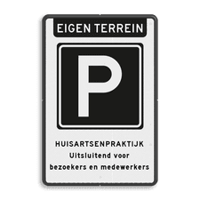 Aluminium informatiebord met dubbel omgezette rand