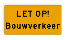 Aluminium verkeersbord met een dubbel omgezette rand