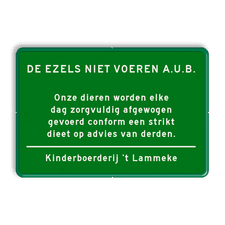 Aluminium informatiebord met een dubbel omgezette rand