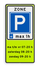 Aluminium informatiebord met een dubbel omgezette rand